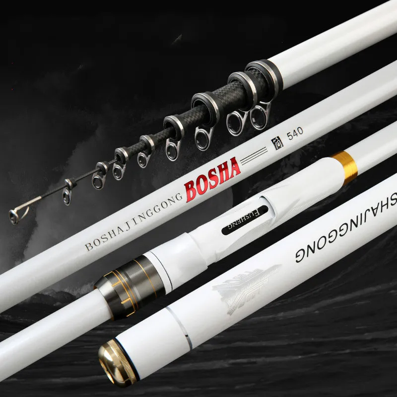 3.6M-7.2M Rock Fishing Rod Long Sections Spinning Fishing Olta Peche M Power Telescopic Wedkarstwo Olta Carp Feeder Angeln Pesca