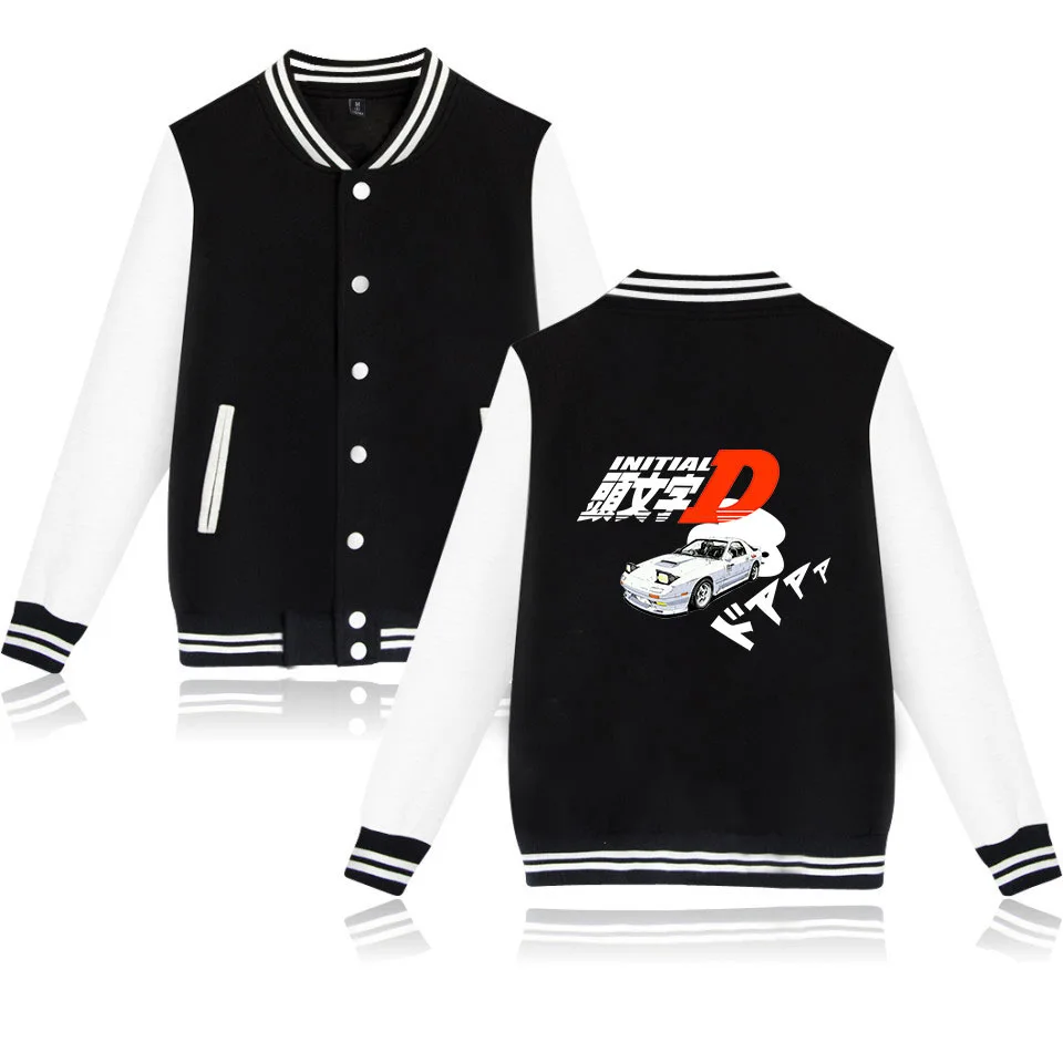 

Japan Manga Initial D Baseball Jacket Men Bomber Jacket Outerwear AE86 Car Drift Fujiwara Tofu Shop Baseball Uniform Streetwear