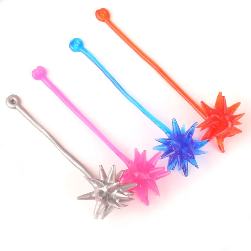 Funny HandTelescopic Sticky Hammer For Party Gift Toys Soft Rubber Viscous Meteor Ball