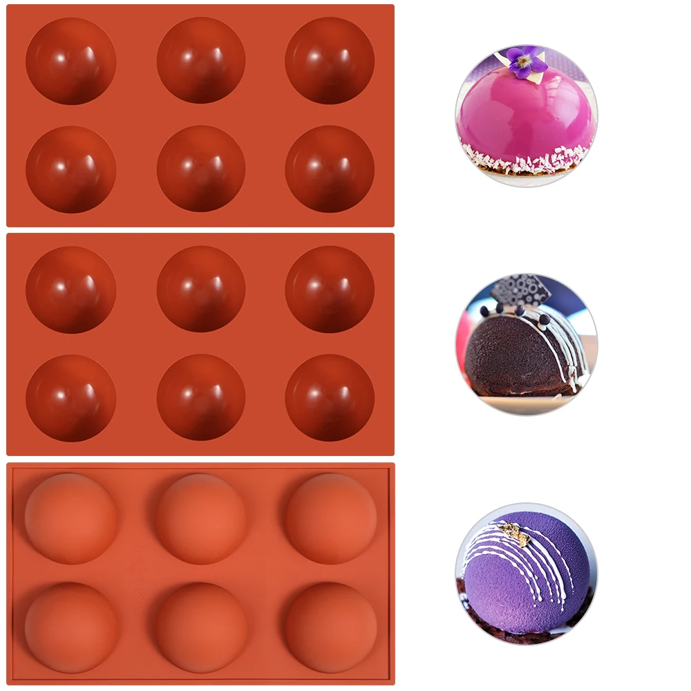 6 Holes Cupcakes Mold Muffin Cupcake Silicone Mold Non Stick Soap Chocolate Muffin Baking Pan Silicone Cake Mold Baking Tools