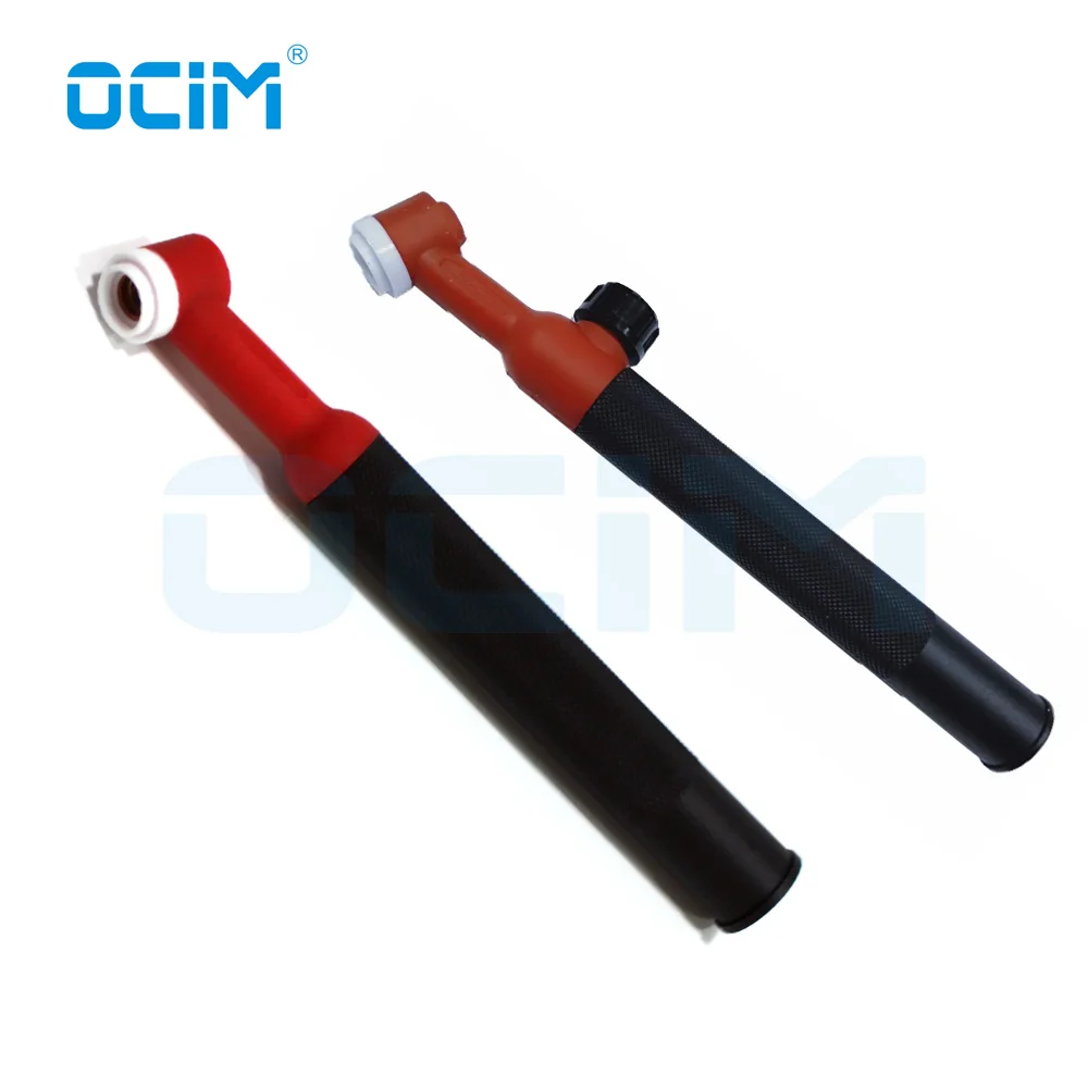 Cabezal de antorcha Tig rojo WP9F WP9FV SR9F /9FV y mango de soldadura negro