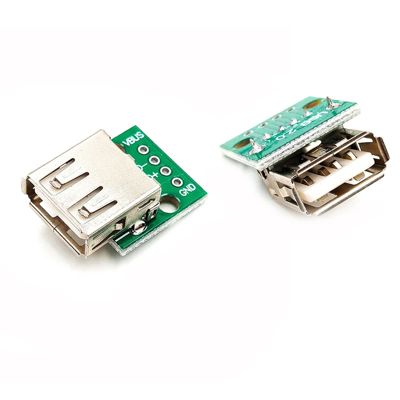 5 Stuks Type Een Vrouwelijke Usb Naar Dip 2.54Mm Pcb Connector Vrouwelijke Usb Printplaat Connector Usb Pcb Socket Usb Connector