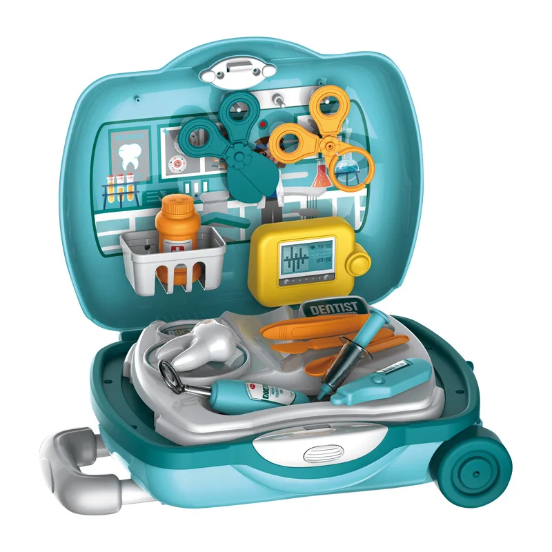 Conjunto de brinquedos de cozinha para crianças, kit médico de brinquedo clássico para crianças, 20 peças