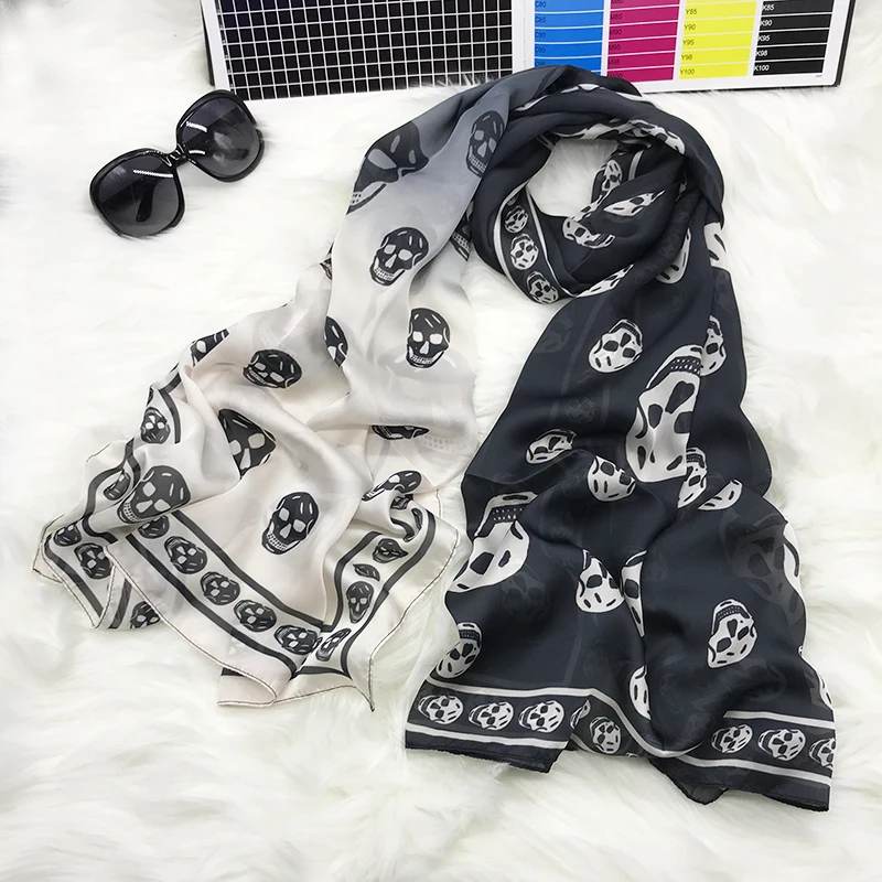 2022 Newest Designer Chiffon Scarf Women Foulard Pashmina Shawls Lady Wraps Female Beach Pareo Stoles Bandana