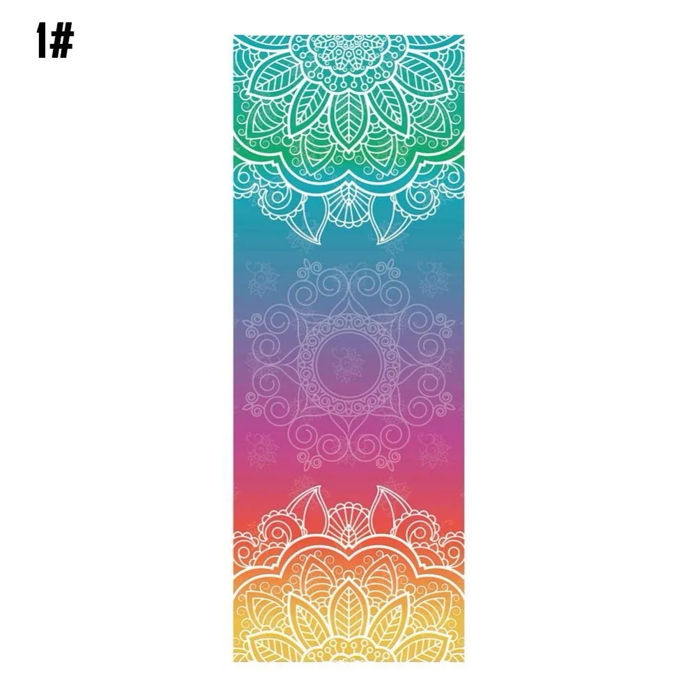 Yoga Blanket Mandola Print Thick Non-Slip Pilates Workout Exercise Gym Home Yoga Mat Towel Sit-Ups Camping Picnic Mats 183*68cm