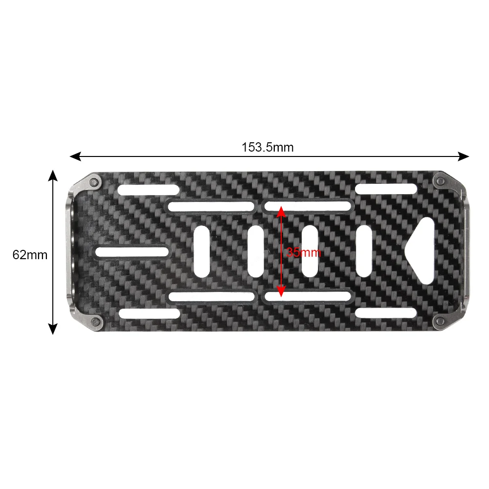 AXSPEED-bandeja de placa de montaje de batería de fibra de carbono con soporte de Metal para Axial SCX10 1/10 RC Crawler Car Truck Model Upgrade Parts