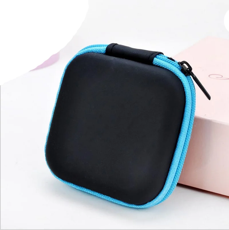 Portable Earphone Box Case Electronic SD Card USB Cable Phone Data Line Packing Box Organizer Charge Cable Bag Coin Bag Wallet