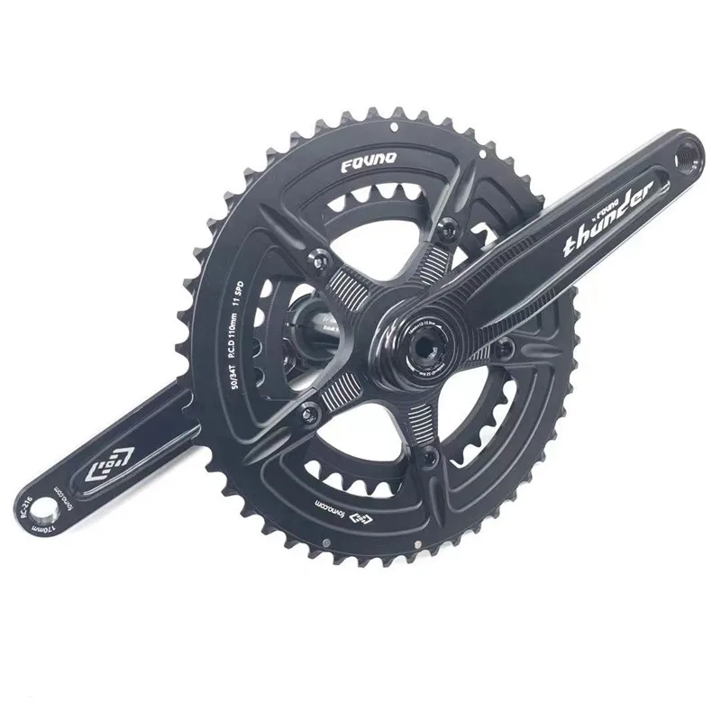 Fovno bicycle crank Aluminum alloy road bike crankset 165/170/175mm 2x11s 50-34T bicycle crank parts