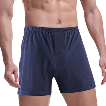 Herren-Nachtwäsche, kurze Hosen, weiche, bequeme, atmungsaktive Baumwolle, lockere Herren-Schlafhose, Herren-Schlafhose, Übergröße, Pfeilhose