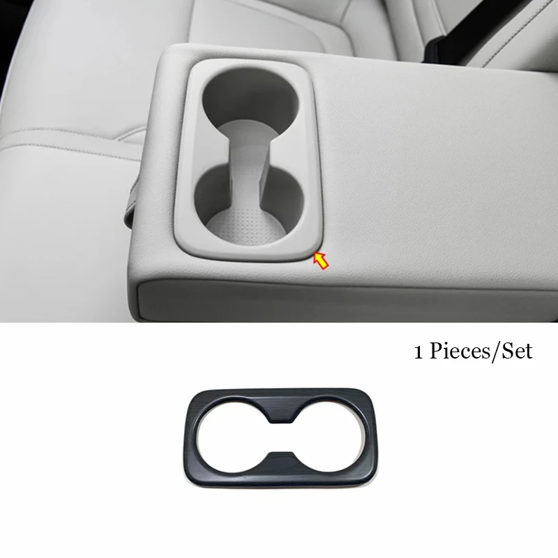 

ABS Wood grain Car Seat Back Row Water Cup Holder Cover Frame Panel Sticker Accessories For Hyundai Tucson NX4 2021 2022 2023