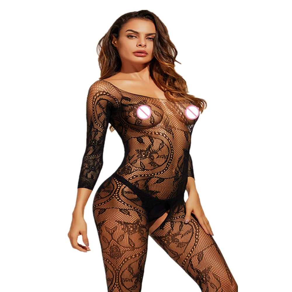 Sexy lingerie Women Plus Size Open Crotch Lingerie Hot Transparent Babydoll Dress Erotic Costumes Sex Nightwear Porn Clothes