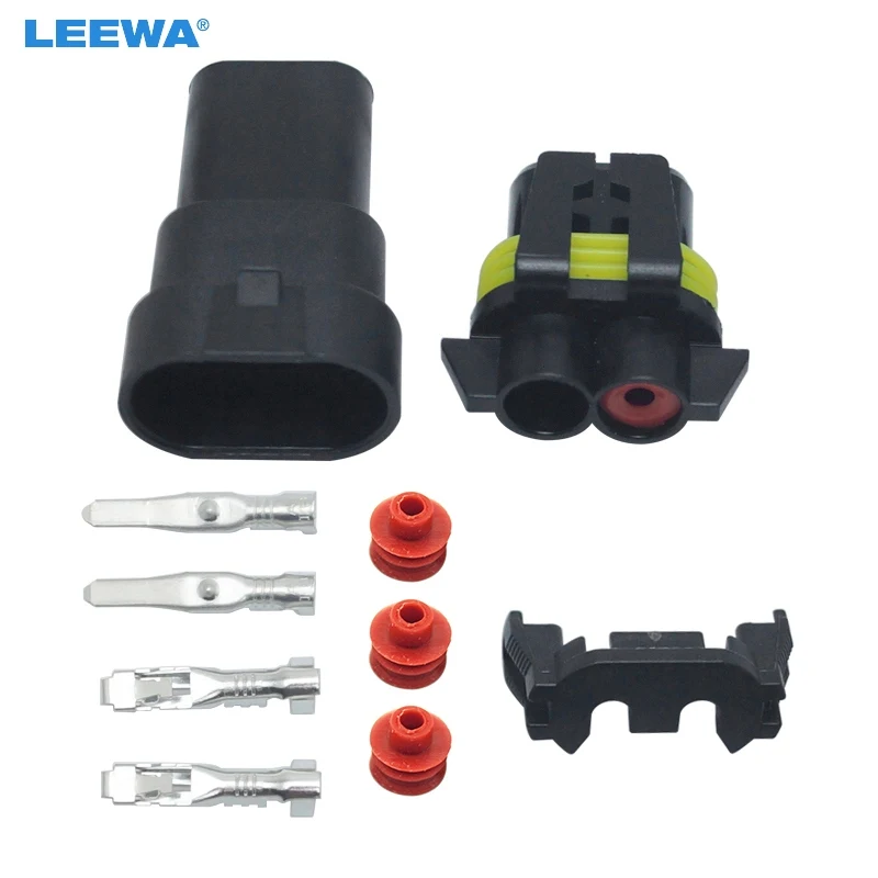 

FEELDO 1set Car Motorcycle HB4/9006 Bulb Waterproof Quick Adapter Connector Terminals DIY Plug Male/Female Kit #CA2461