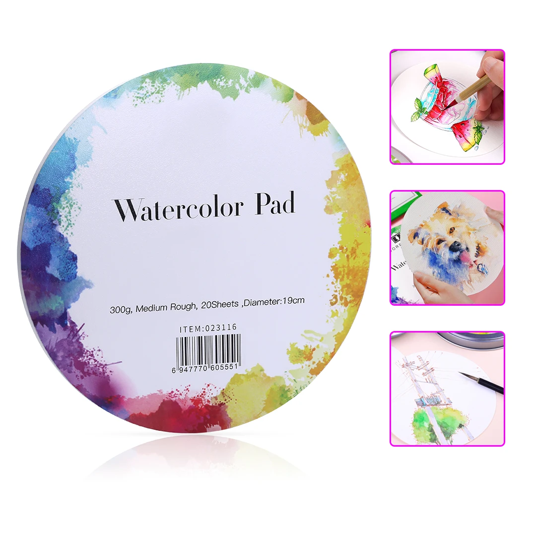 New DIY Watercolor Pad 300g Medium Grain 12/20/24/48 Sheets Painting Art Paper