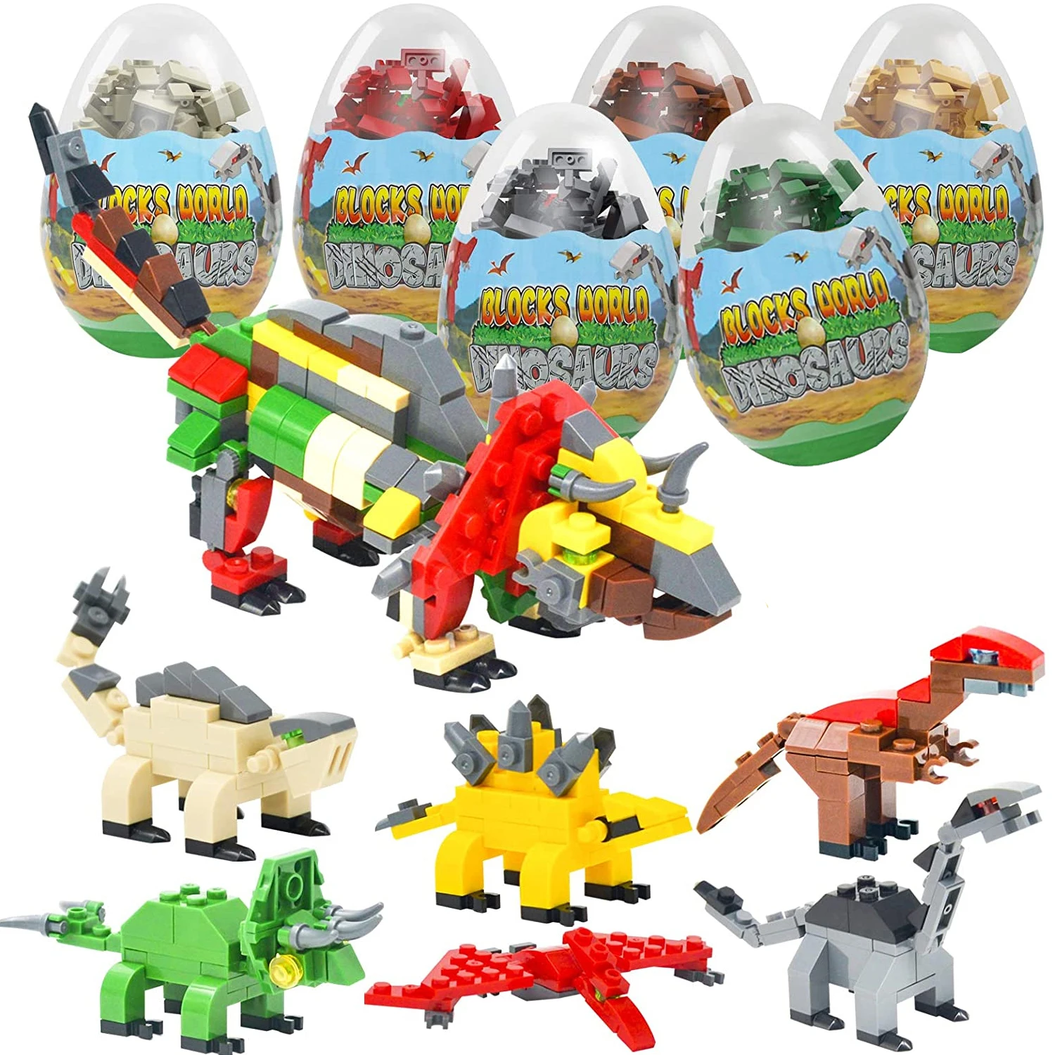 Ideas Creator Jurassic Dinosaur Animal Park World Building Blocks Kit Bricks Toys for Children Kids Holiday Gift Deformation Toy