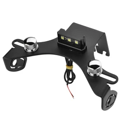 가와사키 Z1000 2010-2017 Z1000SX 2013-2017 용 LED 조명이 있는 번호판 홀더 MotorcycleTail 깔끔한 펜더 제거기 브래킷