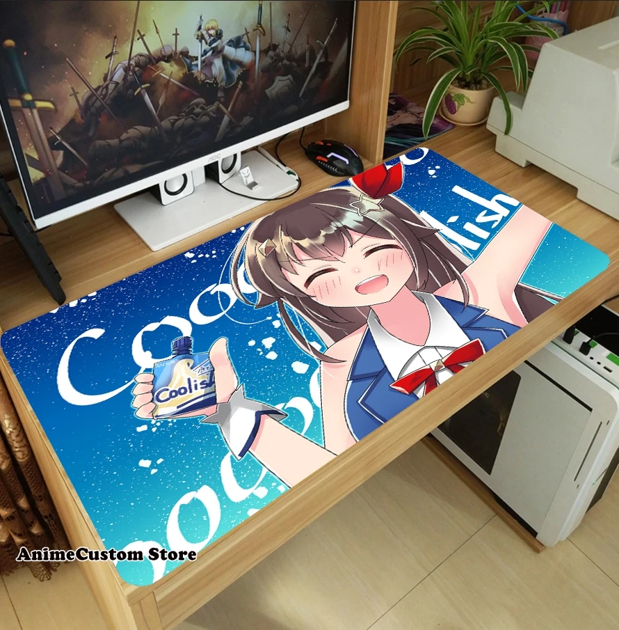 Hot Game Hololive VTuber Tokino Sora Large Mouse Pad Laptop Mice Mat Tabletop Keyboard Mat Anti-Slip Playmat Cosplay Gift