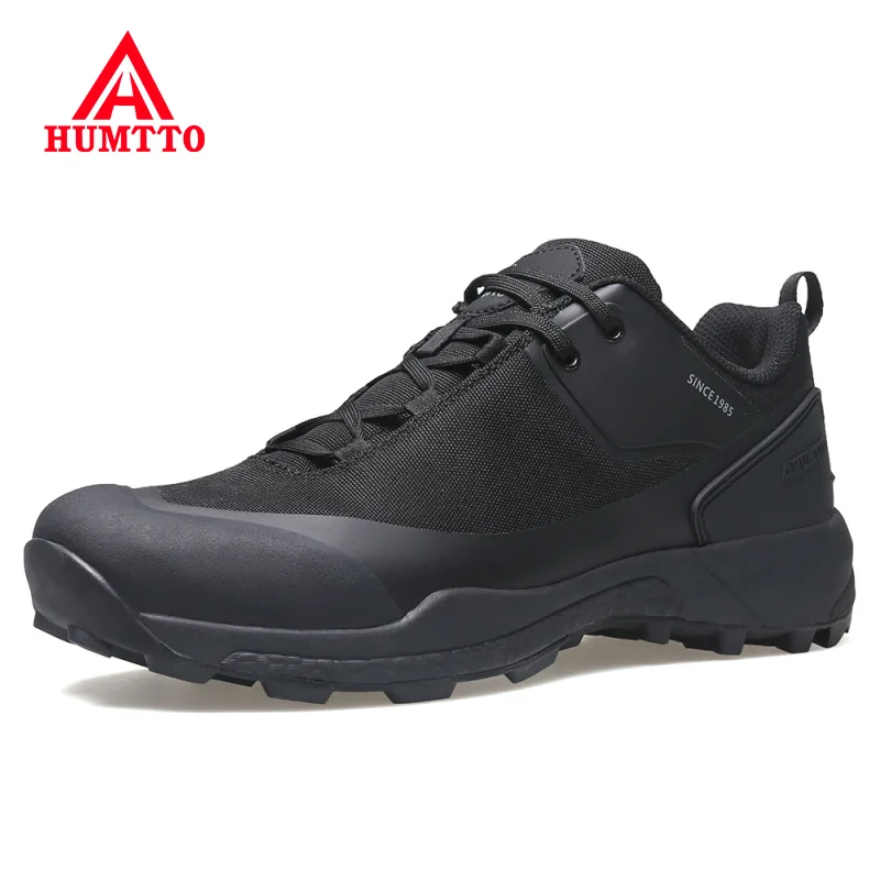 HUMTTO Brand Men Casual Shoes Non-leather High Quality Work Safty Luxury Designer Sports Shoes for Male Black Running Shoes Mens