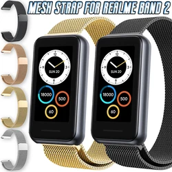 Mesh Strap For Realme Band 2 Smart Band Replacement 18mm Quick Release Stainless Steel Milanese Fashion Wristband Accessories