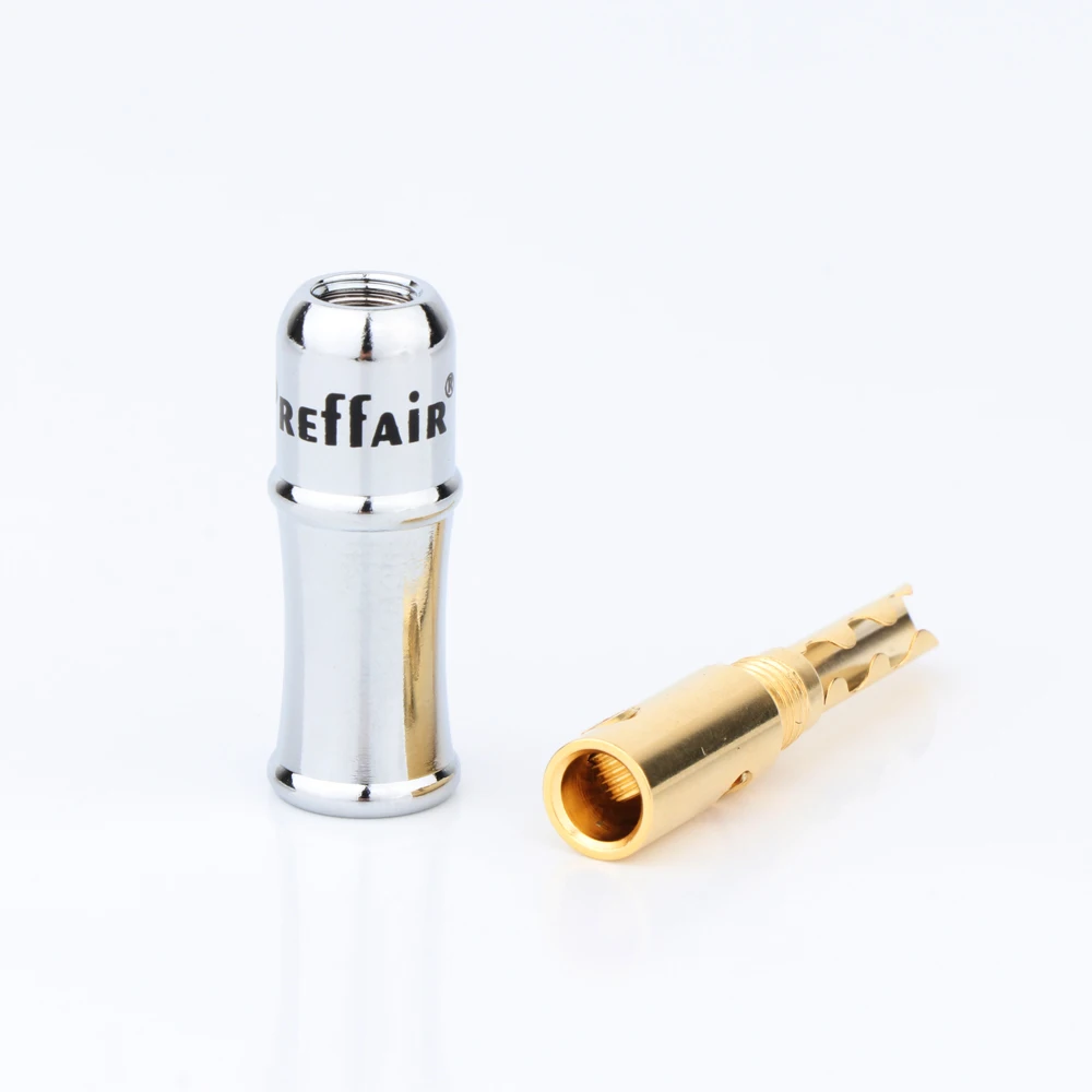 Preffair 24K مطلية بالذهب الموز التوصيل المسمار مقفل موصل المتكلم CF-BFA التوصيل لكابل مكبر الصوت