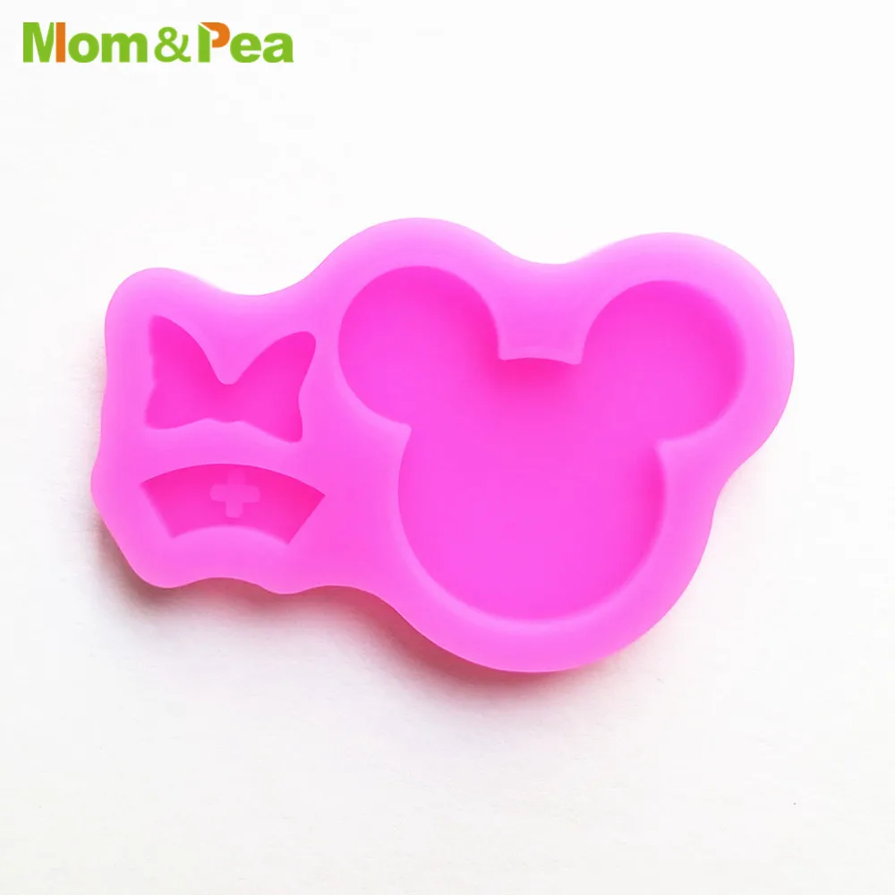 YS8036 Mouse Head Shaped Super Glossy Silicone Mold For Key Chains Phone Decoration Fondant Mould Resin Epoxy DIY Tools