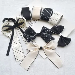 4 Meters Black And White Fabric Cotton Ribbons For Crafts DIY 38MM Handmade Bow Hair Accessories lace Accessories Craft Supplies