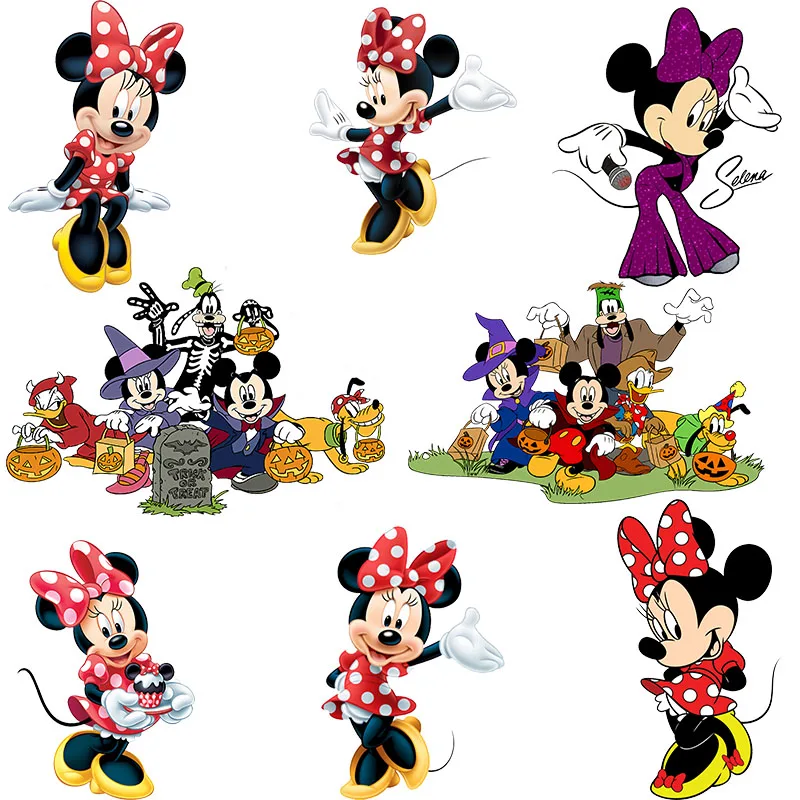 Mickey Mouse iron on patch for clothing DIY Heat Transfer Sticker  For child sewing Clothes boys girls T-shirt Cartoon Appliques