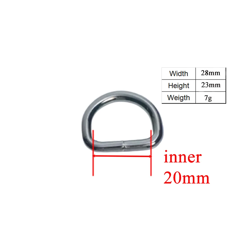 1pc Non-welded nickel plated hardware D ring for garment luggage backpack cat dog collar DIY accessory 8 Colours 30mm 5 sizes