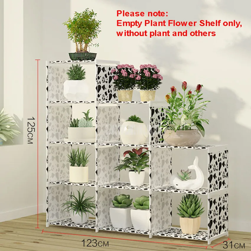 Multi-layer Foldable Plant Flower Pot Stand Shelve Free Combination Flower Display Rack Shelf Indoor Non-woven Fabric Steel Pipe