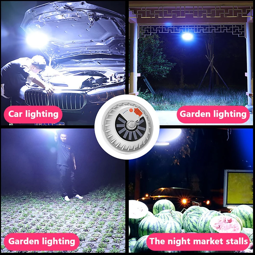 120LEDs Portable Lantern Outdoor Remote Control Camping Lamp Rechargeable LED Bulb Lamp Solar Night Market Light Emergency