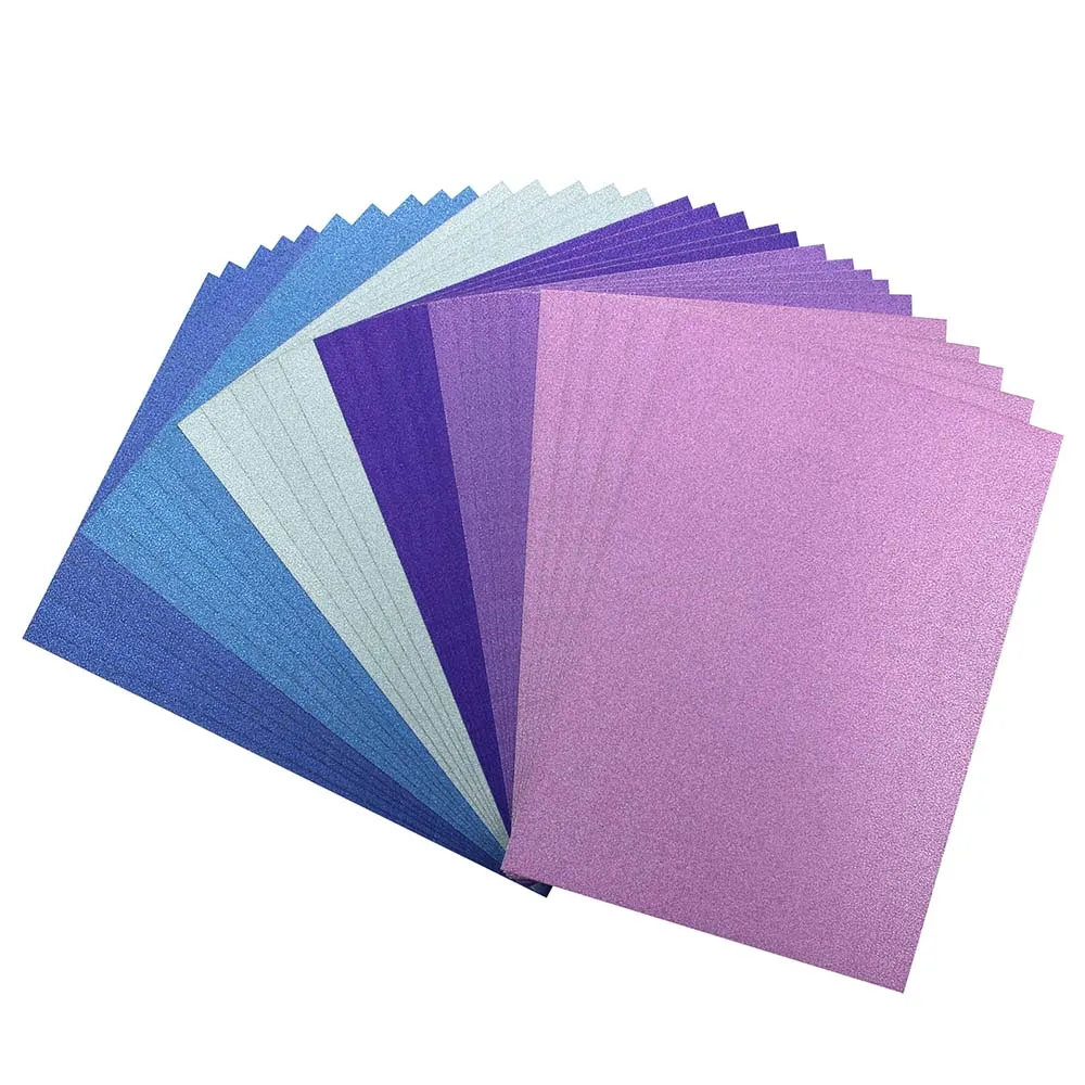 30PCS per bag of Color Shades Glitter Cardstock Paper Card A4 250gsm Paper DIY Scrapbooking paper pack craft Background pad