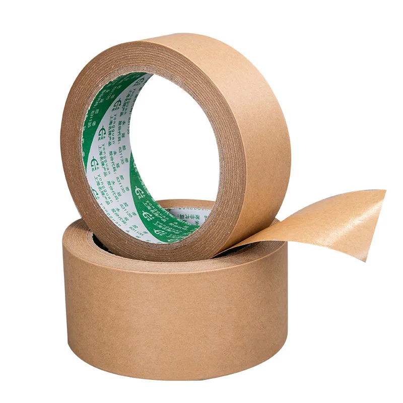 Kraft Paper Tape Sealing Self Adhesive Tape Car Painting Shelter Mounting Album Photo Frame Paper Tape Waterproof 25m / roll