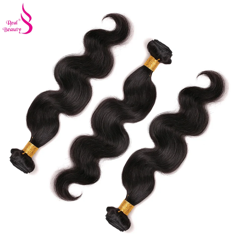 Real Beauty brazylijski włosy typu Body Wave wyplata wiązki 100% wiązki ludzkich włosów nie-doczepy z włosów typu Remy mogą być barwione 8 "-30" bezpłatny statek