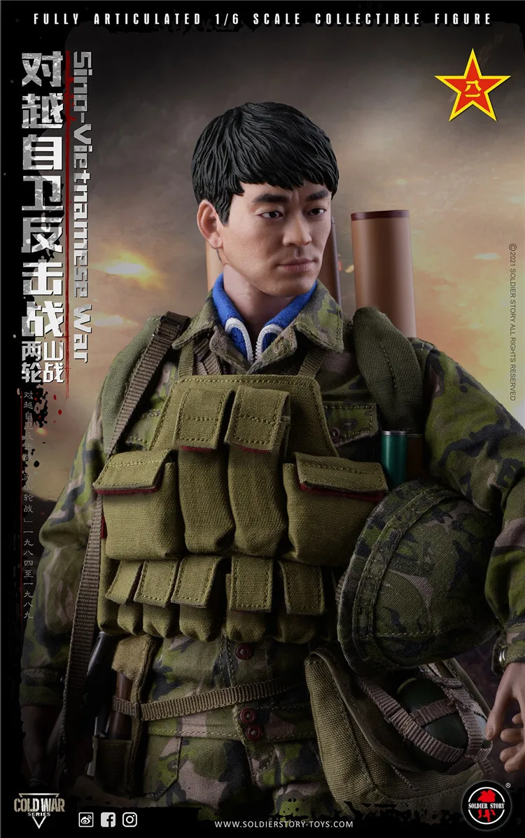 In Stock SoldierStory SS123 1/6 PLA Self-defense Counterattack Against Vietnam Male Soldier Full Set Solider Action Figure Dolls