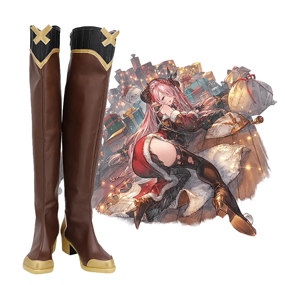 

GBF MAO Shoes Cosplay Granblue Fantasy MAO Cosplay Boots Brown Shoes Custom Made