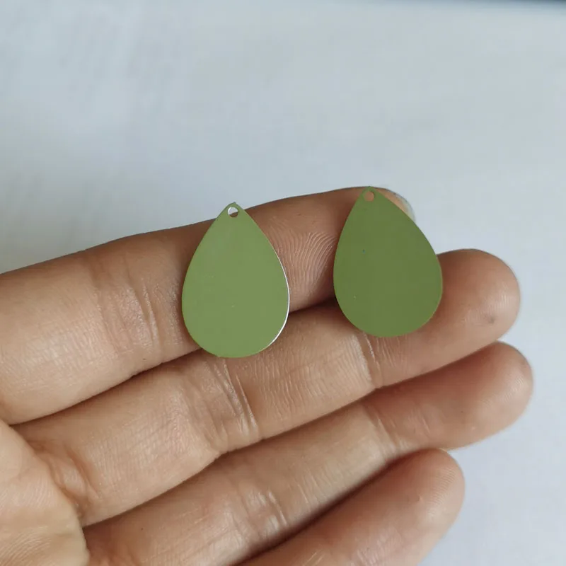 50 Stück AC11330 15*21mm Wassertropfen-Anhänger Schmuckzubehör für Ohrringe für Damen Bijoux – Detail 4