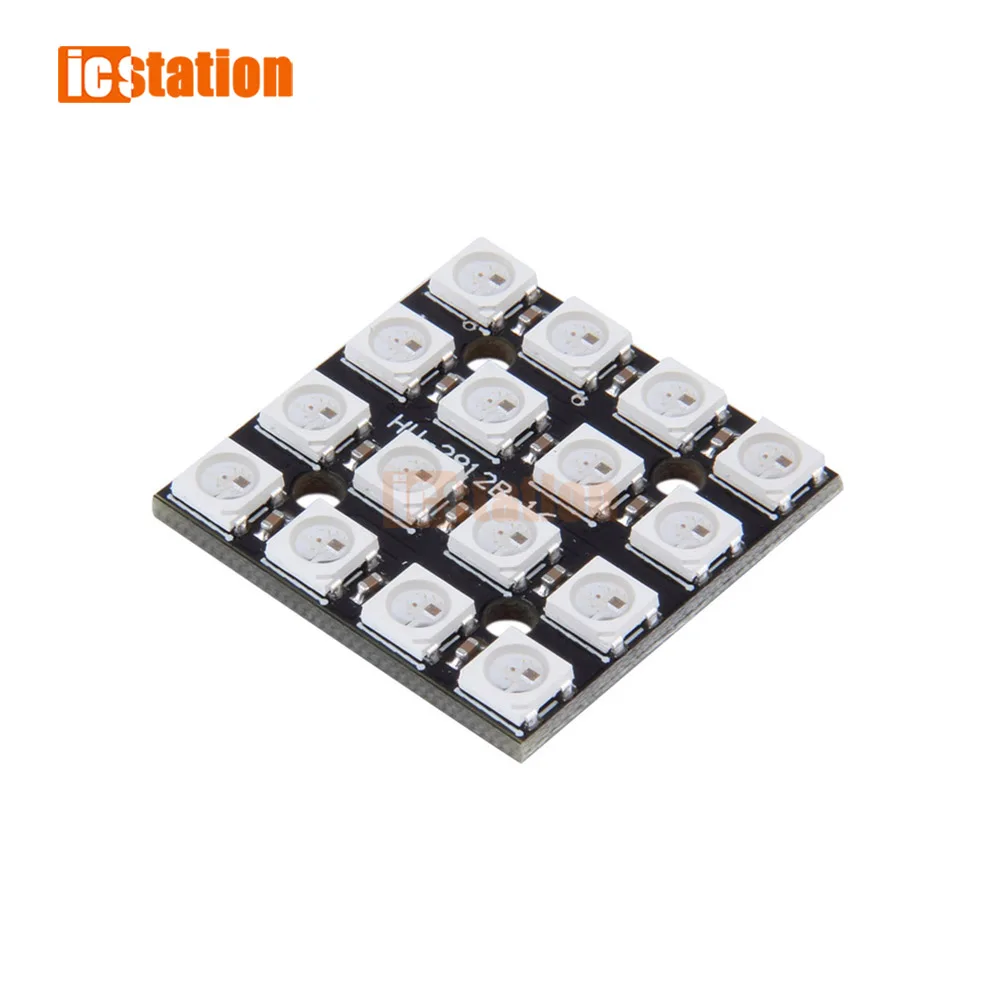 WS2812B 4*4 16-Bit Full Color 5050 RGB LED Lamp Panel Light For Arduino with integrated drivers Wholesale