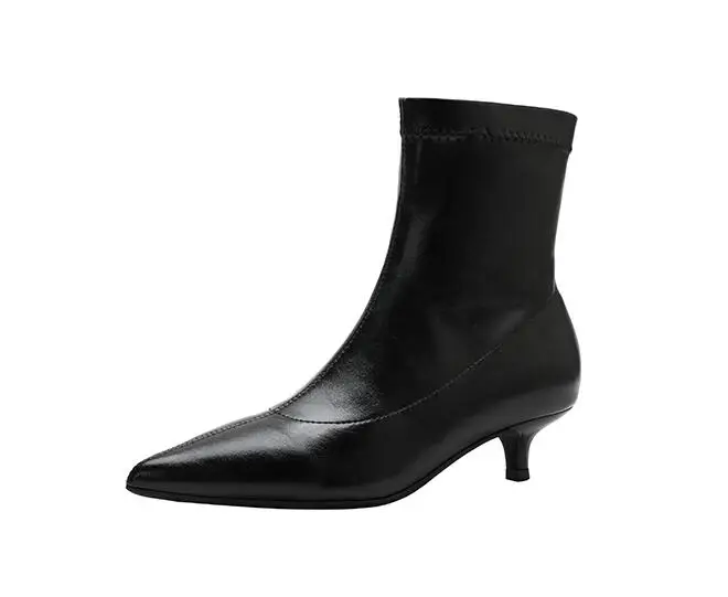 Size 34-41 High Heel Sexy Women Pointed Toe Ankle Boots British Woman Footwear Female High Heeled Boots New Slip On Sexy  Boots