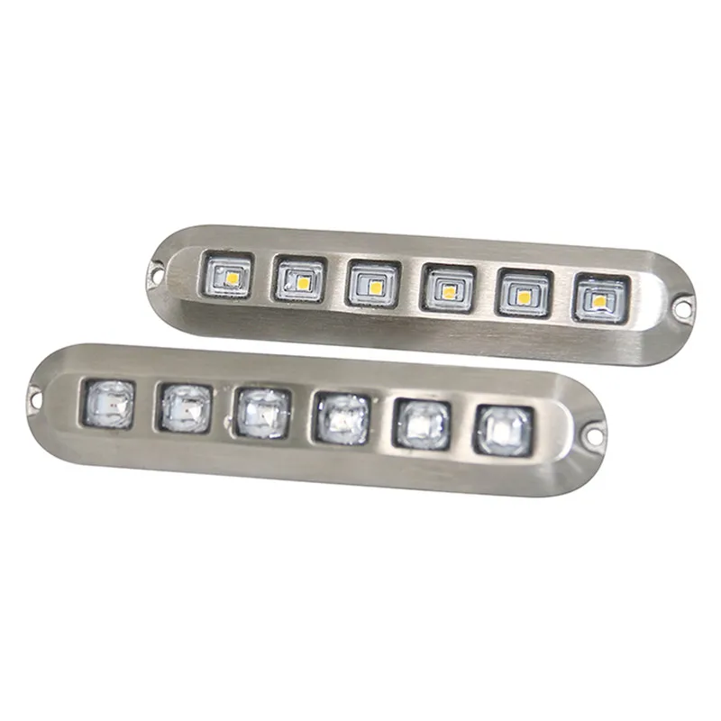 DY-SL120 6W 12W 18W RGB RGBW White One Pair IP68 12-15V Step Stair Pathway Submarine Boat Dock Marine LED Underwater Light