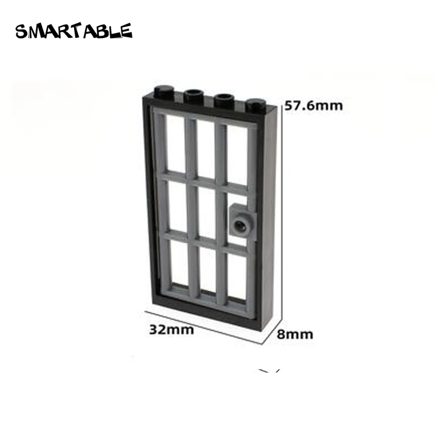 

Smartable Window Door Frame 1x4x6 With Railing Building Blocks MOC Parts Toys For Kids House Compatible 60621+60596 20pcs/lot