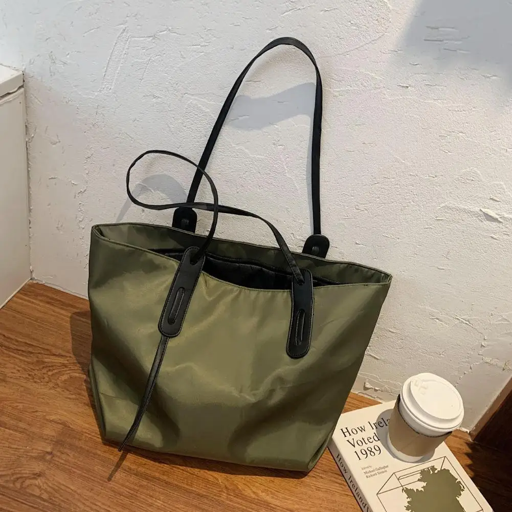 31cm de altura moderno all-match sólida bolsa de ombro feminina portátil senhora bolsa eco-amigável para a escola