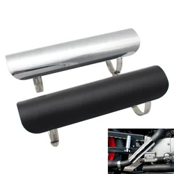 Black/Chrome Metal Motorcycle Exhaust Muffler Pipe Heat Shield Cover Guard Protector Universal Fit All Motorcycle  Motorcross
