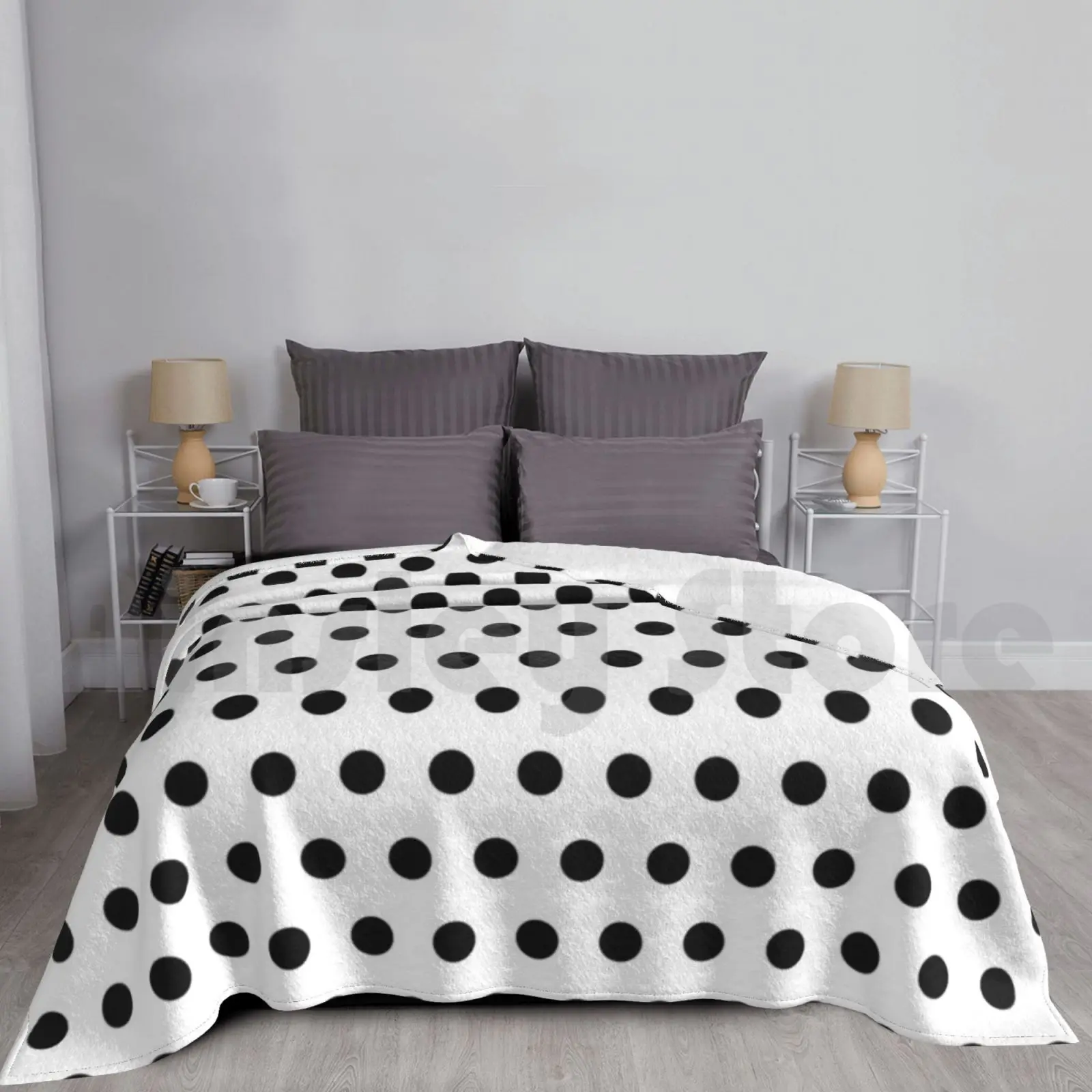 

Polka Dot Blanket Fashion Custom 333 Cold Hygiene Flu Quarantine Work From Home Virtual Meetings Self