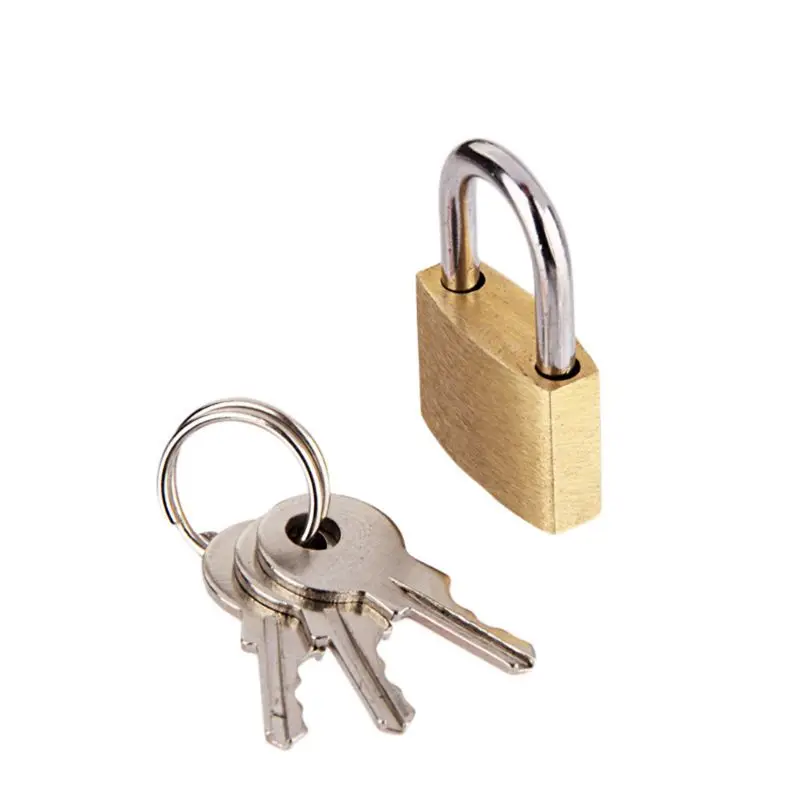 1pc 20mm piccola serratura in rame con chiavi custodia per bagagli lucchetto armadietti Mini lucchetto Hardware per casa