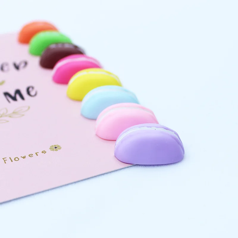 8 Stück Harz süße Macaron Kuchen Flatback Charms Miniatur Verschönerung Applikation DIY Hochzeit Scrapbook Handwerk machen – Detail 2