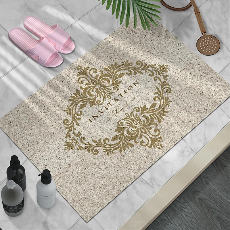 

Classic Dust-proof Home Door Mat Carpet Living Room Mat Kitchen Mat Bath Mat PVC Non-slip Mat Entrance Doormat Custom Mat Carpet