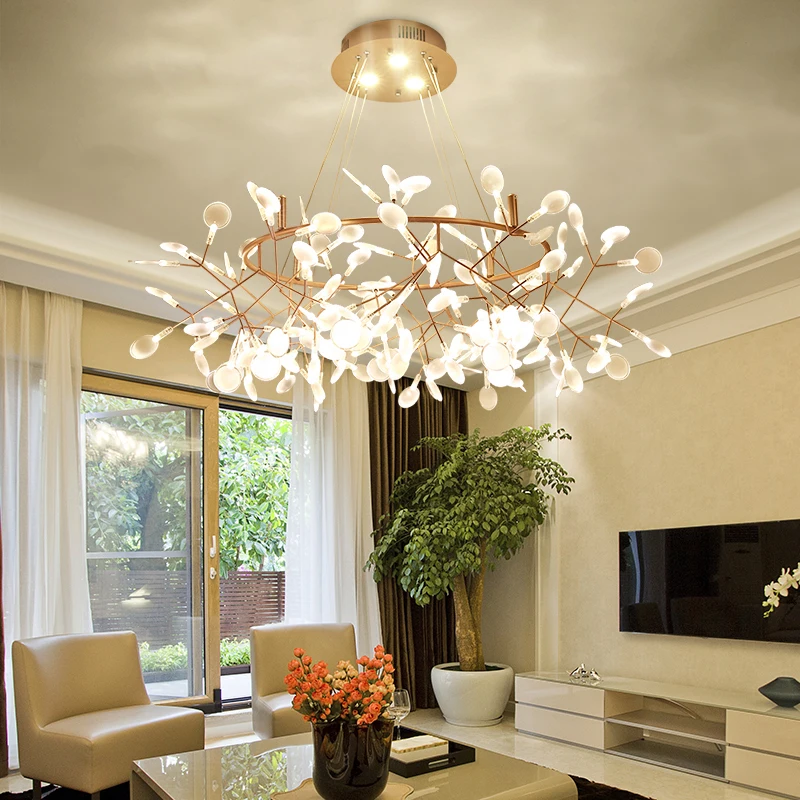 Heracleum chandeliers Modern dandelion chandelier Stylish Tree Branch acrylic light Decorative Restaurant bedroom house lighting