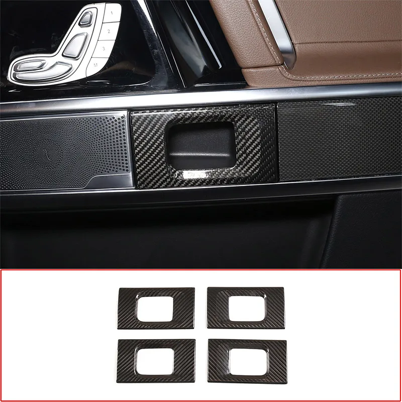 

For Mercedes-Benz G-Class W463 G500 G63 2019-22 Real carbon fiber Car Door Handle Bowl Cover Decoration Sticker Car Accessories