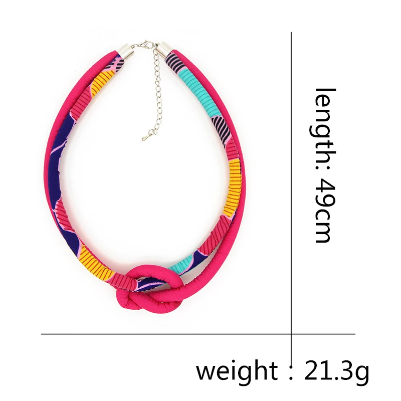 KparcoTa Necklaces collar handmade bohemian ethnic colour choker Women new Jewelry round rope pure fabric holiday birthday gift