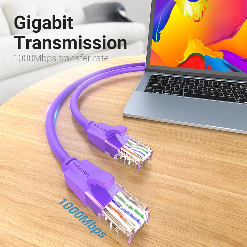 Vention Colour Ethernet Cable Cat 6 Network Cable 4 Twisted Pair Patch Cord RJ45 Internet UTP Cat6 Lan Cable for Laptop Router