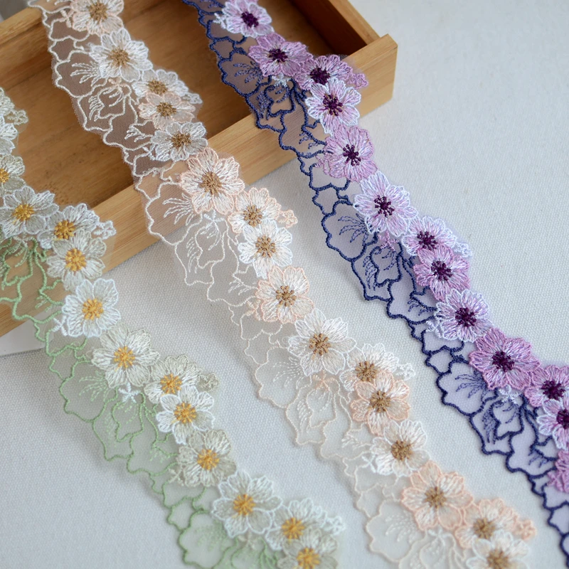 

3 colors Dress trims decorative lace ribbon accessories good quality water - soluble embroidery mesh lace clothing materials